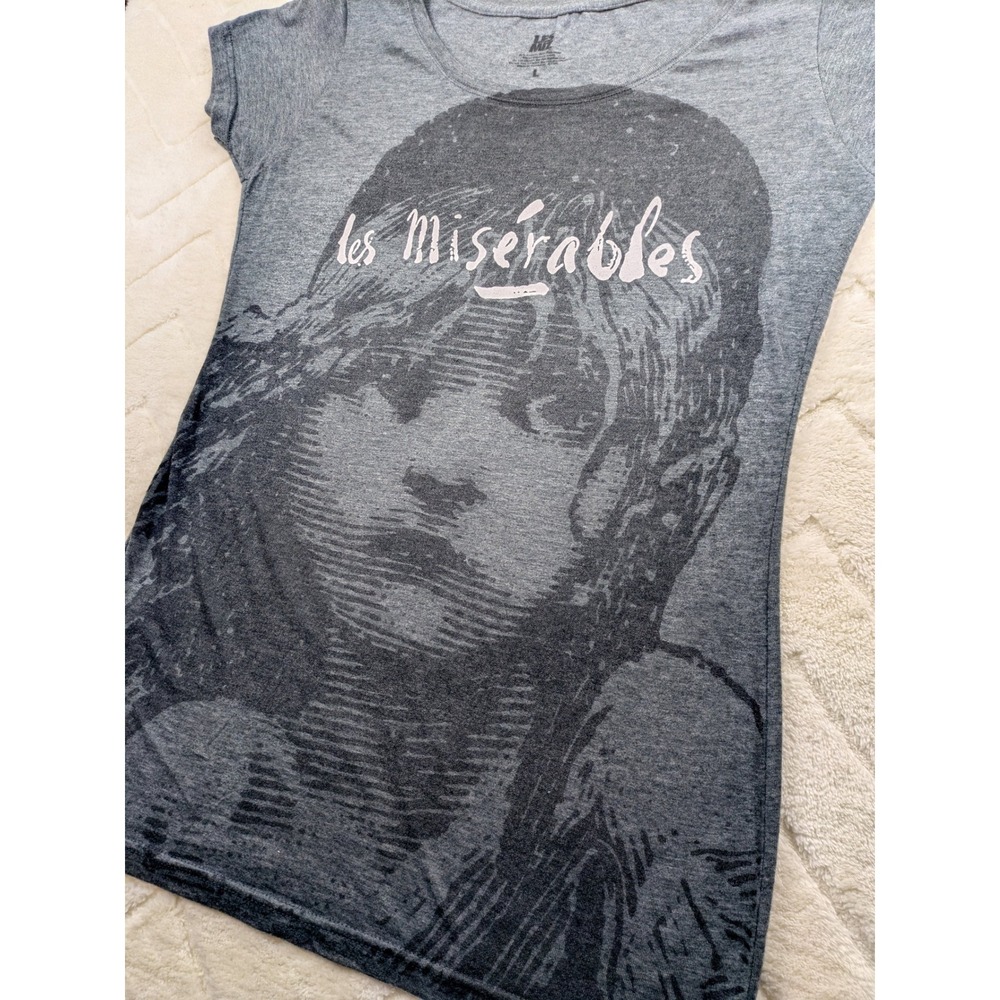 Les Miserables Broadway Musical Cosette Graphic Tee Heather Gray Large